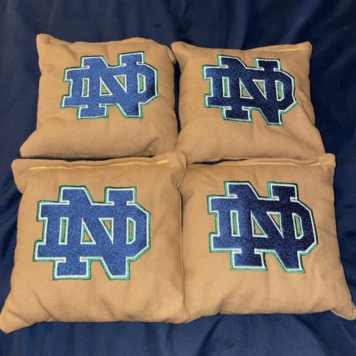 University of Notre Dame Bean Bag Cornhole Bags Tailgate Toss 5.5”x5.5” X4