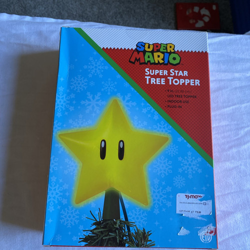 Nintendo Super Mario 9" Super Star Light Up LED Plug In Christmas Tree Topper - Bild 2 von 11