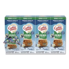 Coffee-mate 91757CT Coffee Creamer - Zero Sugar French Vanilla 200/Carton New