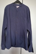 Kragenloses Leinenhemd 'Pike Brothers' - 4XL (fällt aus wie 2XL) - dunkelblau