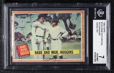 1962 Topps Special Babe Ruth Miller Huggins and Mgr (Green Tint) BGS 7 HOF 0q3