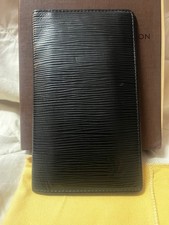 Authentic Louis Vuitton Black Brazza Epi Men's Long Wallet