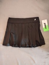 Girls Prince Tennis Match Pleated Skort Black Small 8-9