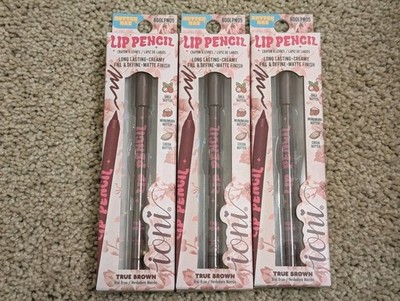 3x Ioni True Brown Lip Pencil Liner Fill Define Creamy Matte Finish 600LPN05