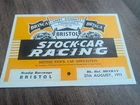 Bristol Stock Car Racing programme 27/8/1973