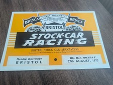 Bristol Stock Car Racing programme 27/8/1973