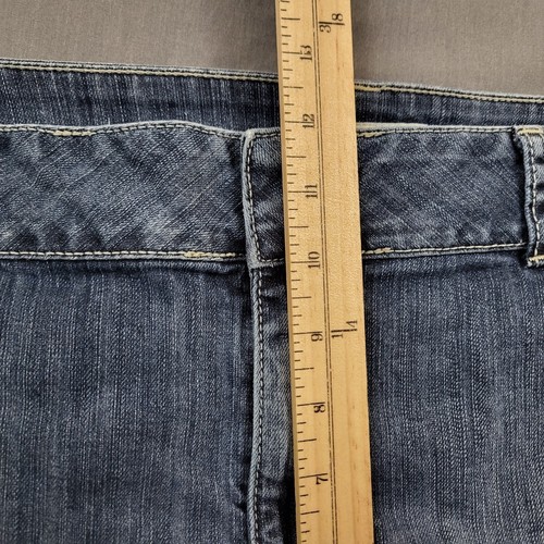 Merona Shorts Womens Plus 20W High Rise Bermuda 10.5" Inseam Denim Blue - Picture 7 of 12