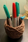 New 3D-Printed Bird's Nest Pen/Marker Holder Great Texture!/hand-painted Bird — photo 5