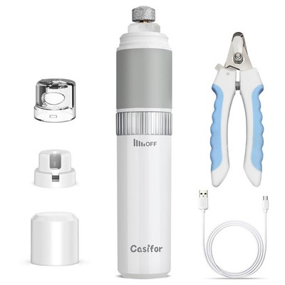Casifor Dog Nail Grinder And Clippers Quiet 10H Working Time Professional Pet