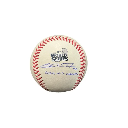BLAKE TREINEN DODGERS SIGNED 2024 WORLD SERIES BASEBALL "2024 WS CHAMPS" BECKETT