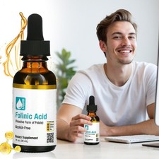 California Gold Nutrition Folinic Acid Alcohol-Free 1 FL Oz 30 ML New