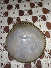 VINTAGE FRENCH FROSTED GLASS TRINKET DISH W/DOVES — photo 4