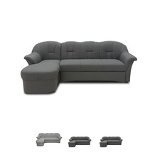 DOMO Flores Ecksofa Schlaffunkt. L-Form mit Schlaffunktion Stoffbezug