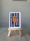 Acrylic Original One of a Kind Oranges Mini Art Card- Striped Fruits Collection — photo 3