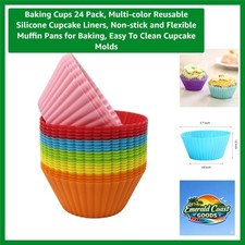 Eco-Friendly 24-Pack Non-Stick Silicone Muffin Molds - Perfect for All Baking