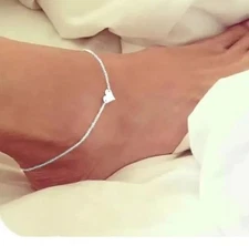 Heart Anklet Bracelet Foot Chain Beach Summer Jewelry Adjustable Ankle Bracelet