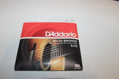 D'Addario EJ12 80/20 Bronze Medium 13-56 Acoustic Guitar String New free ship!