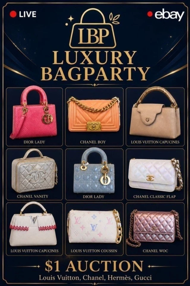 $1 START LIMITED CHANEL, LOUIS VUITTON, DIOR, BALENCIAGA & MORE!!