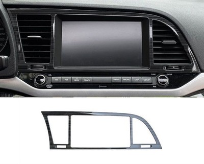 Brushed Black GPS Navigation Screen Frame Trim For Hyundai Elantra 2017-2018