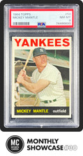 MICKEY MANTLE PSA 8 1964 TOPPS BASEBALL #50 YANKEES NM-MT