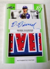 2018 Leaf Perfect Game Derek Diamond Jumbo Jersey Patch Auto RC #4/8 Pirates