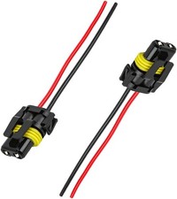 2 PCS Female Adapter Wiring Harness Socket, 9005 9006 HB3 HB4 Pigtail Sockets