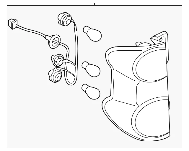 Lámpara trasera lateral de pasajero GM 19316435 genuina Foto 3 de 4