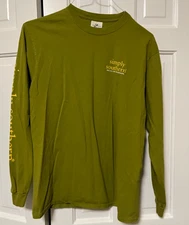 Womens Medium  Green Simply Southern Long Sleeve T Shirt with Pig