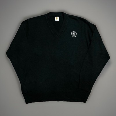 Vintage American Airlines Center Acrylic V-Neck Sweater Heavy Knit