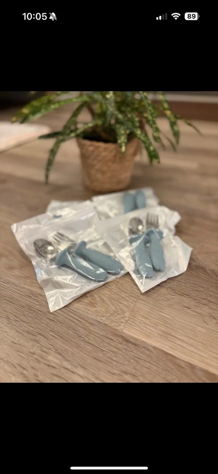 Baby Cutlery Sets X4 for Toddlers and Young Children Stainless Steel - Image 2 of 3