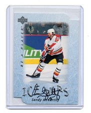 SANDY MCCARTHY auto DI-CUT  AUTOGRAPH card UPPER DECK BAP 1995-96 CALGARY FLAMES