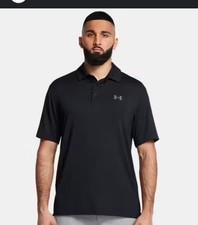 Under Armour Men's UA Performance Golf Polo Shirt - Black, M