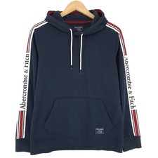 Abercrombie & Fitch Vintage Felpa Con Cappuccio Blu Regular Cotone Poliestere XS