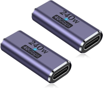 240W USB C Coupler (2 Pack), USB Type C Female to Female Adapter Extender Compat