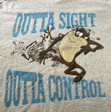 Looney Tunes Taz  Outta Sight Outta Control  Sweatshirt Men  s Large Vintage 90s