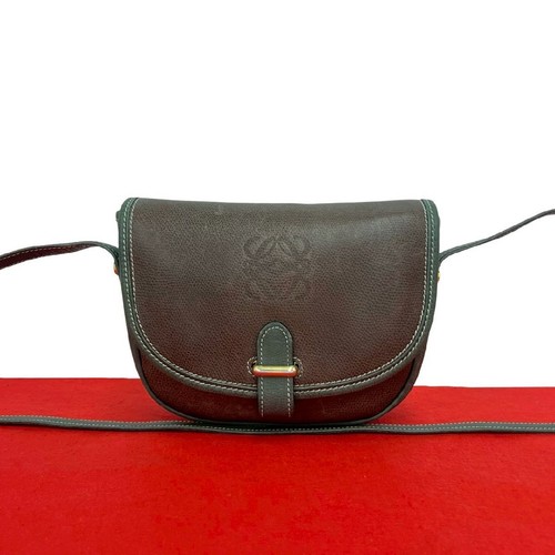 excellent condition LOEWE vintage anagram logo leather mini shoulder bag poch