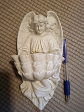 ANCIENNE BENITIER/ PORCELAINE-BISCUIT/Ange/VIEUX BRUXELLES?AUTRE?H.19,5/n°10