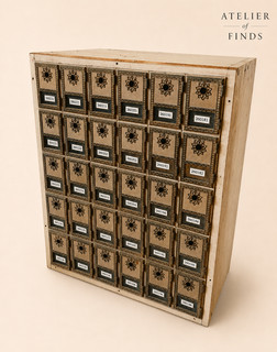 Small Wooden Vintage USPS Brass Postal Box Cabinet | University of Alabama