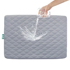 Pack and Play Sheets Mattress Pad Protector Fitted Waterproof Playard Mattres...