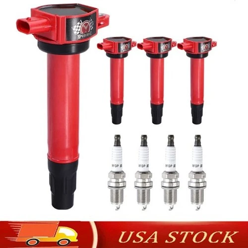 4X Ignition Coils+Spark Plugs for 2007-2017 Jeep Compass Patriot 2.0L 2.4L UF557