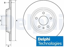 2x Bremsscheibe Delphi BG4800C 2 Bremsscheiben Hinterachse Hinten für Audi
