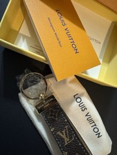 Louis Vuitton Monogram World Tour Key Chain Brown Gold w/ Box Dust Bag