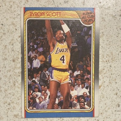 Fleer 1988-89 All-Star Team Byron Scott #122 Los Angeles Lakers Card