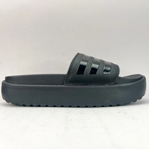 Scarpe sandali Adidas donna 8 Adilette plateau slide nere Eva slip on comode