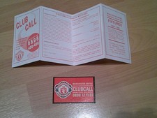 manchester united fixture 1990/91  season and clubcall card