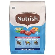 Real Beef, Pea, Carrot & Brown Rice Recipe Dry Dog Food, Large Breed, 40 lb Bag