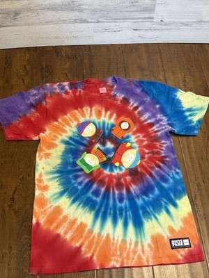 HUF x South Park T-Shirt M Medium Tie Dye Streetwear Collaboration 2017 READ