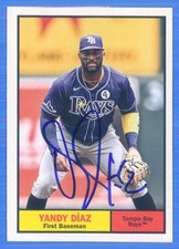 YANDY DIAZ Signed/Autographed 2024 Topps Archives 1961 Card #67 TB Rays w/COA a