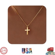 Adjustable Dainty Gold Cross Necklace for Women - Perfect Gift in Elegant Box