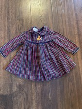 Vintage Disney Store Pooh Dress 12 Month Plaid